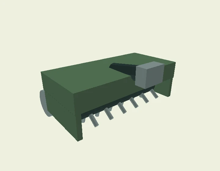 Original illustrative 3D model of Flail mower