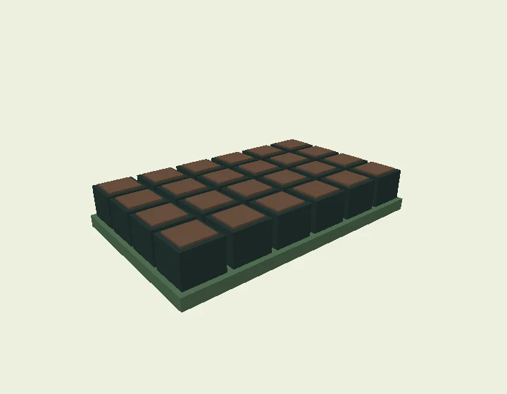 Original illustrative 3D model of Seed-starting tray